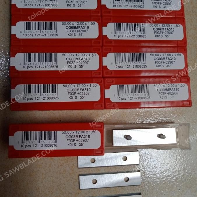 

Mata Pisau Cutterhead Merk Freud Ukr.50X12X1.5 Cg01M-Fa3(10Pcs) New Stok