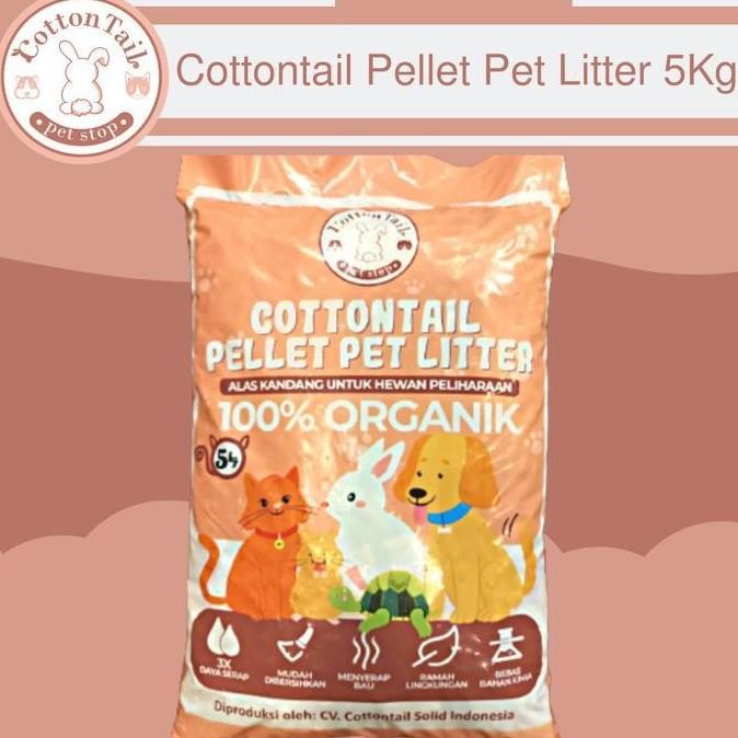 Cottontail Pellet Pet Litter - Wood Cottontail Pellet Pet Litter 5Kg