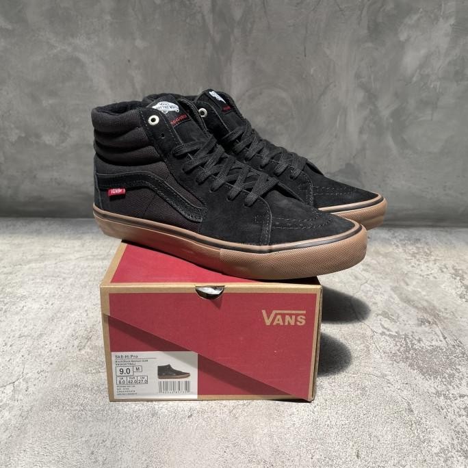Grosir Vans Sk8 Hi Pro Black Gum Original - Vans Skate High