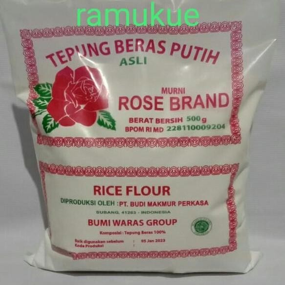 

Terlaris Tepung Beras Putih Rose Brand 500 Gram