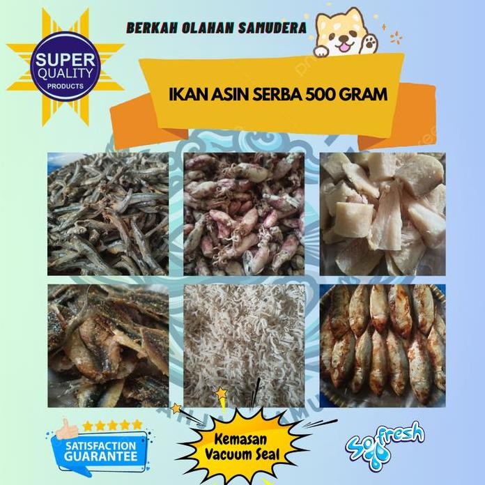 

Terlaris Ikan Asin Serba 500 Gram Premium Baby Cumi Dendeng Cumi Telor Teri Nasi Medan Jengki (Bisa Campur)