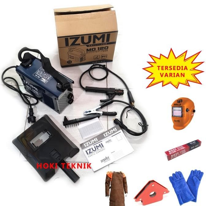 Paket Mesin Las Izumi Mo 120 Mo120 Inverter Mma + Kawat Las Rd-460 New Stok
