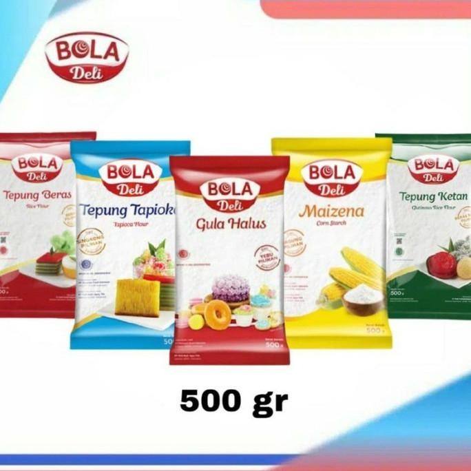 

Terlaris Bola Deli Tepung Beras - Ketan - Tapioka - Maizena - Gula Halus 500 Gr