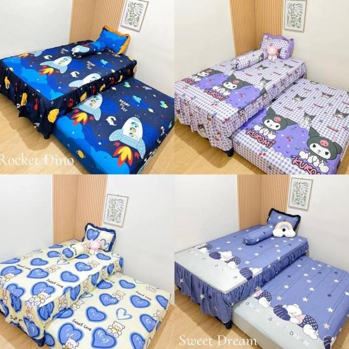 SPREI SORONG RUMBAI MOTIF KARAKTER ANAK 120x200 MURAH