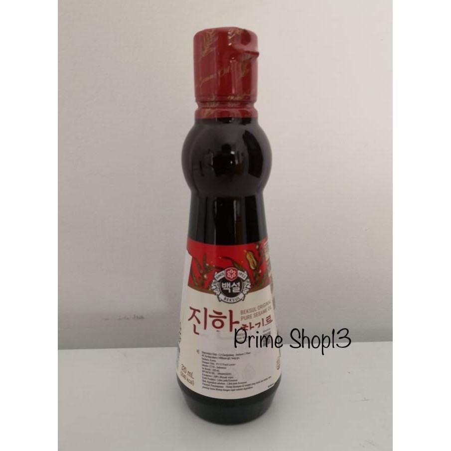 

EXP LAMA MINYAK WIJEN KOREA BEKSUL (SESAME OIL) KOREA PREMIUM - NETTO 320 ML