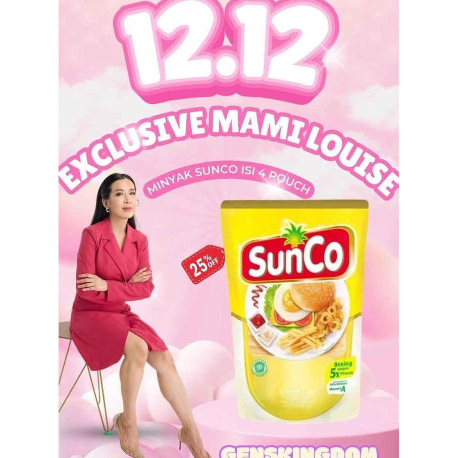 

EXP LAMA [GENSKINGDOM X MAMI LOUISE 12.12 AMBYAR] MINYAK SUNCO ISI 4 POUCH MINYAK KELAPA SAWIT PREMIUM