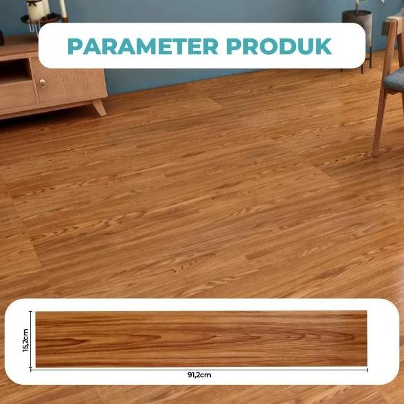 PAKET 10 PCS pvc plafon Stiker Lantai Vinyl Wallpaper Motif Kayu Premium Wallpaper Tebal 1Mm Stiker 