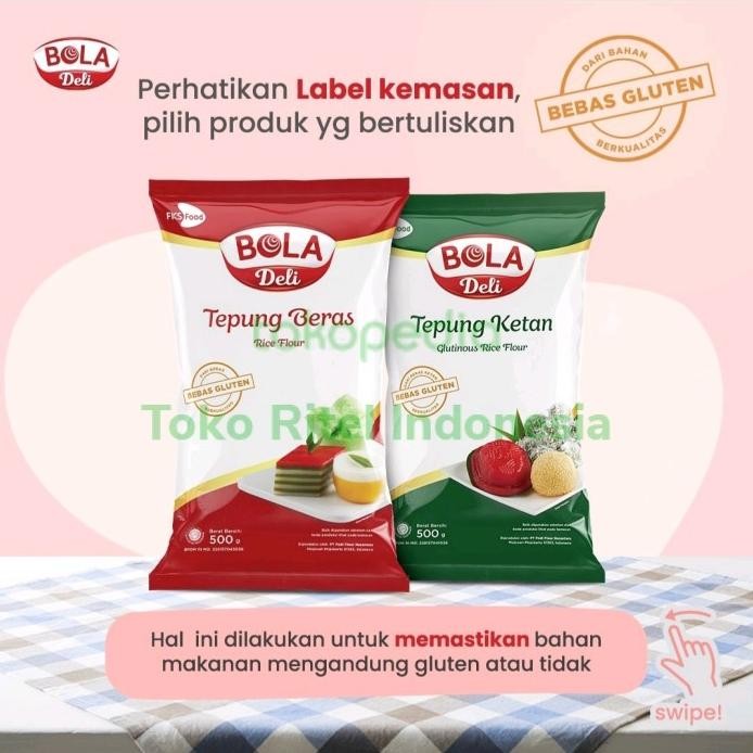 

Terlaris Tepung Beras Bola Deli 500G/Tepung Ketan Bola Deli 500G/Bola Deli