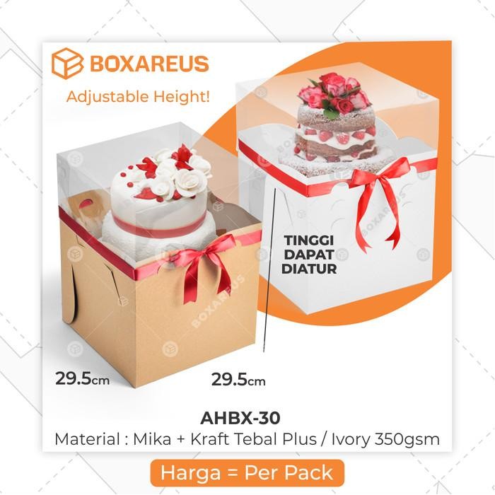 

Cake Box Tinggi Dus Mika Kue Kemasan Kotak Packaging | Ahbx 30