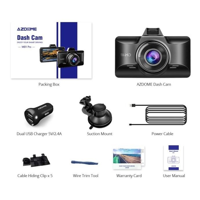 New Azdome Dash Cam Dash Camera Mobil 1080P DashCam