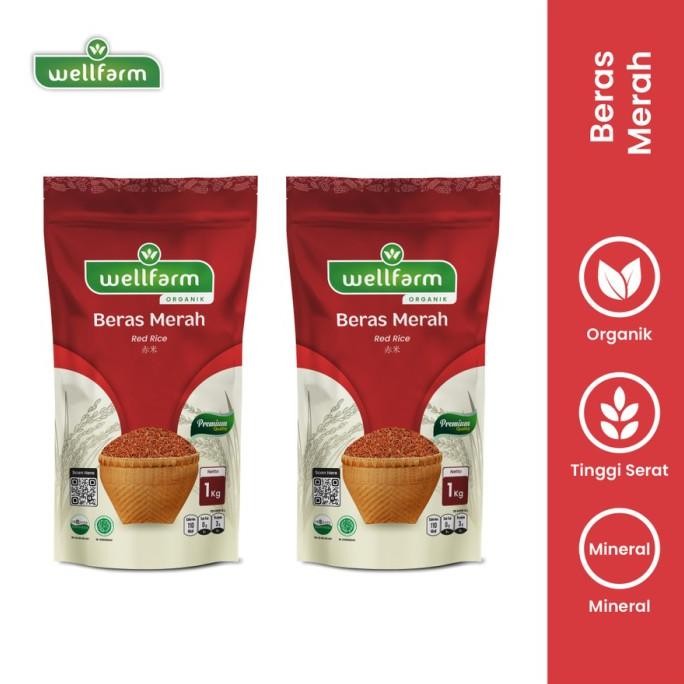 

Beras Merah Organik 2Kg Wellfarm Paket Bundling