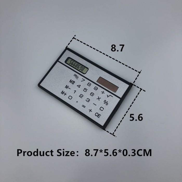 

Kalkulator Mini Tipis Tenaga Surya Tanpa Baterai