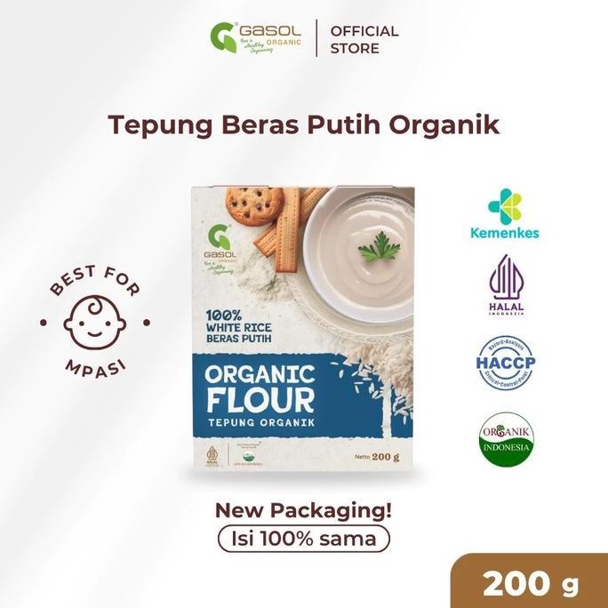 

Terlaris Gasol Tepung Beras Putih Organik Makanan Bayi Mpasi 200Gr - Ready Manado