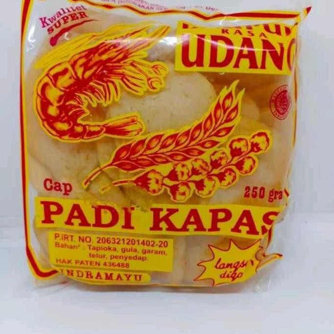 

Terlaris Krupuk Udang Padi Kapas Khas Indramayu 250 Gram Kerupuk Free Buble+Kardus