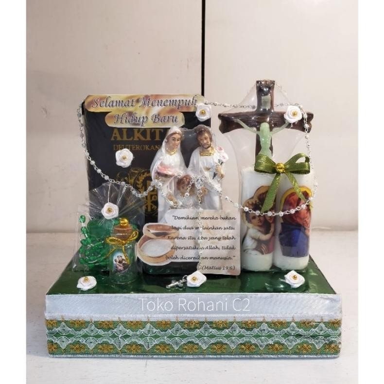 Murah Meriah Fx-4 Paket Pernikahan Katolik Hijau -  Paket Pernikahan Katolik - Hantaran Pernikahan K