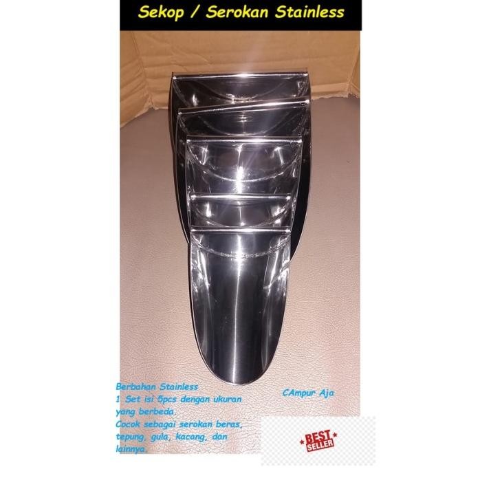 

Terlaris Sekop Stainless / Serokan Beras / Tepung / Gula