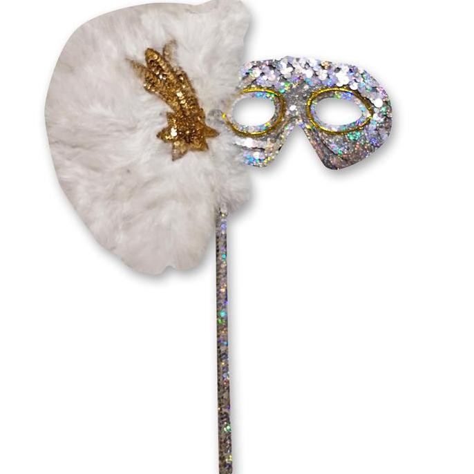 *****] Topeng Pesta / Masquerade Tongkat Manik Warna