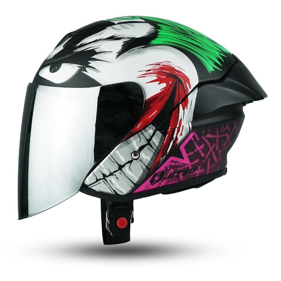 NEW PRODUCT JITSU HELM HALF FACE JOKER HITAM GLOSS STOREHOOK65345