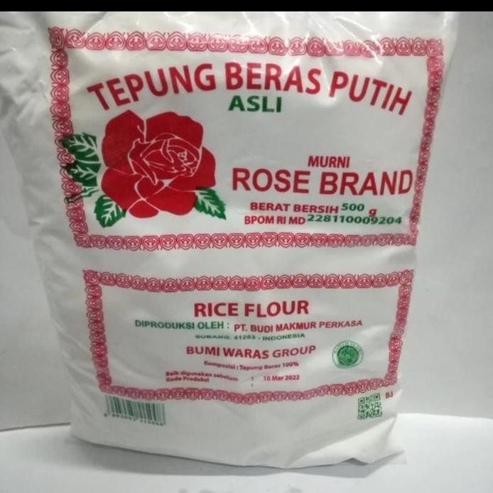 

Terlaris Tepung Beras Tepung Ketan Tepung Tapioka Pati Rose Brand 500Grm