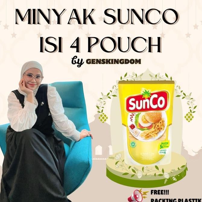

EXP LAMA [GENSKINGDOM X MADAMEMALLA LEBARAN 3.3] MINYAK SUNCO ISI 4 POUCH MINYAK KELAPA SAWIT PREMIUM