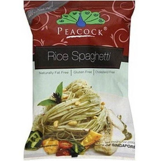 

Terlaris Peacock Gluten Free Rice Spaghetti Pasta Mie Mi Beras Bebas Tepung