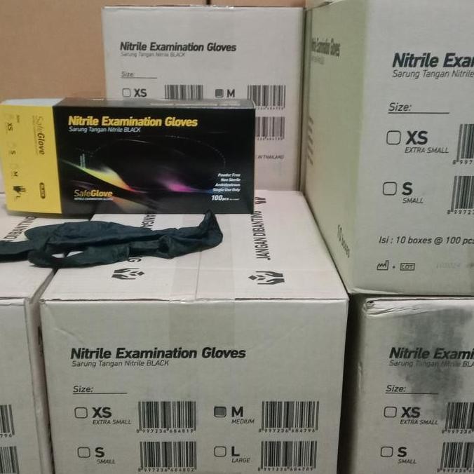 sarung tangan hitam detailing nitrile black nitrile hitam termurah