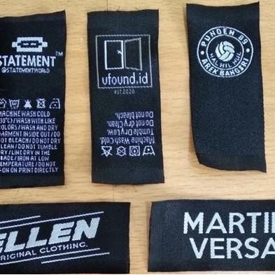 

BEBAS ONGKIR - woven label rajut paket murah