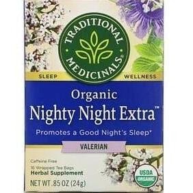 

ready stock Traditional Medicinals Organic Nighty Night Extra Tea Valerian