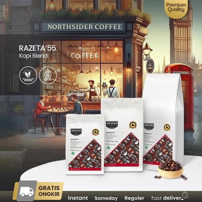 

ready stock Northsider Kopi arabika robusta Razeta'55 Espresso blend kopi susu
