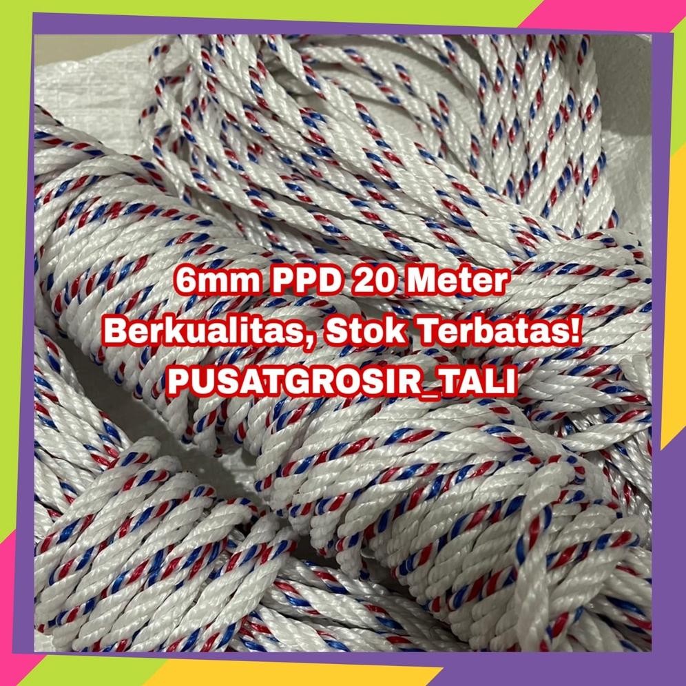 

FE24 GV23 Tali Tambang 6mm 40 Meter / 50 Meter / Tali Proyek / Tali Pengikat Truk Berkualitas Premium