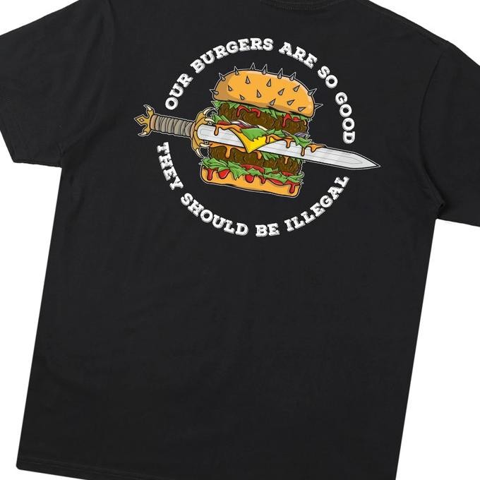 ready stock Lawless Burger Bar Illegal Tee Black
