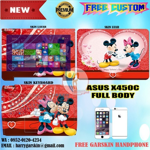 

Get2pcs Laptop Asus X450c Mickey Mouse Garskin Casing Motif Dan Bisa Custom Bayar Ditempat