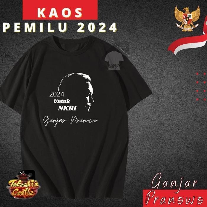 Kaos Murah Kaos Ganjar Pranowo - Baju Ganjar Pranowo -Tshirt Ganjar Pranowo - Calon Presiden 2024 ( 