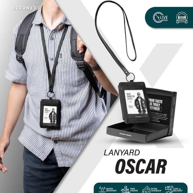 

EVERNEXT - Lanyard Kartu ID Card Holder Name Tag Kantor Tas Kalung Dompet Kartu Gantung Oscar