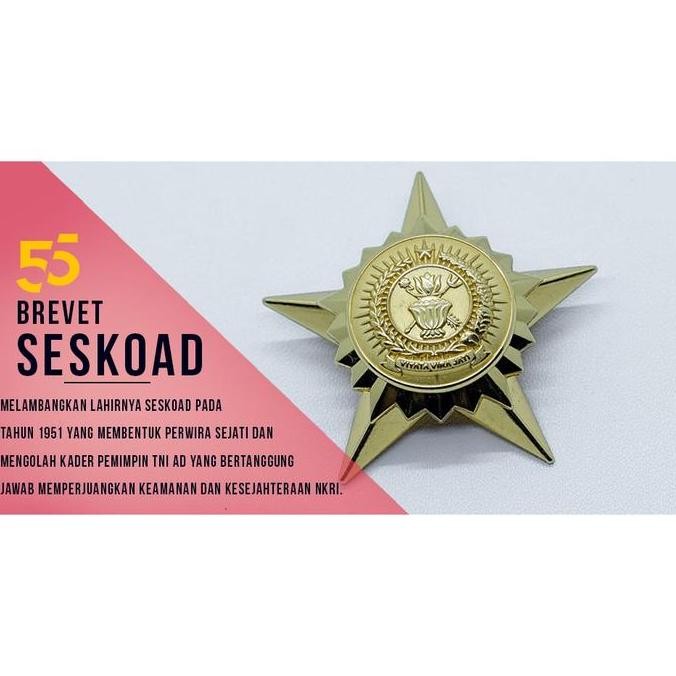 55 Indonesia Brevet Seskoad Pin murah
