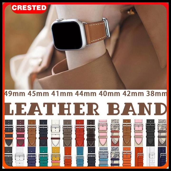 Leather Strap Band For Apple Watch Ultra 2 49Mm 9 8 7 45Mm 41Mm 6 Se 44Mm 40Mm 38Mm 42Mm Single Tour