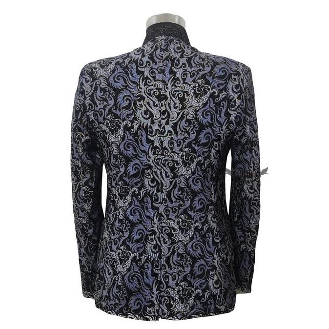 jas batik blazer batik pria hitam navy slimfit modern chiangi gorgoraz murah