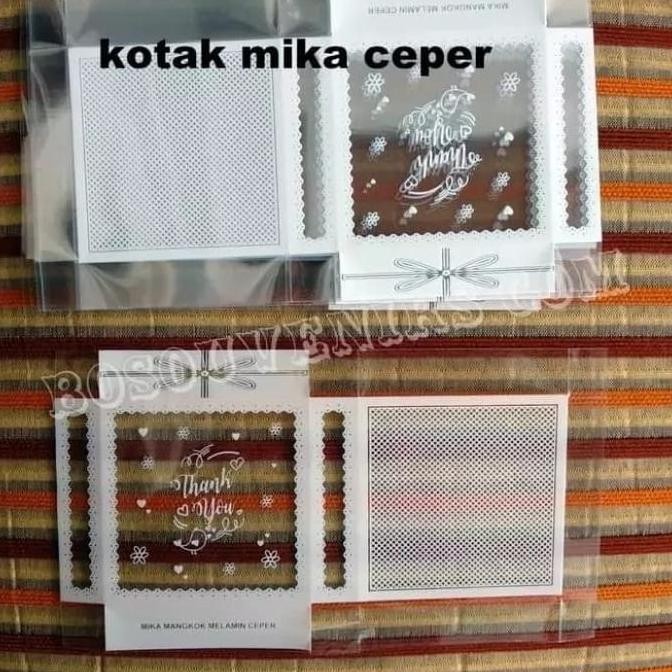 

ready !!! isi 100 Kotak Mika souvenir uk 9x9x2cm |kotak souvenir mangkok melamin