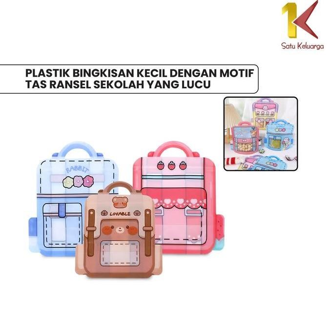 

[COD] SK C1095 Kantong Plastik Ziplock Tas Sekolah Bingkisan Ultah Fashion Ransel