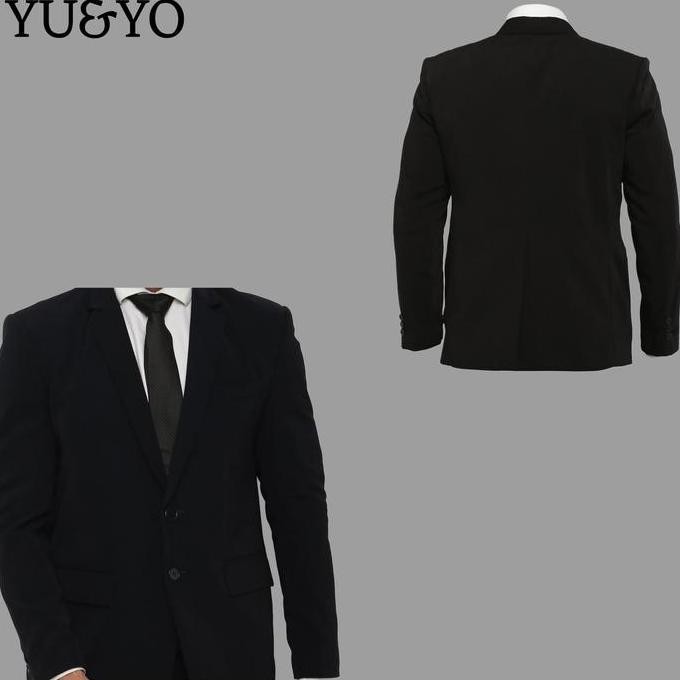 Jas Wisuda Blazer Pria Hitam List Pinggir Jas Formal Jas Pengantin Nikah Jas Kerja Murah murah