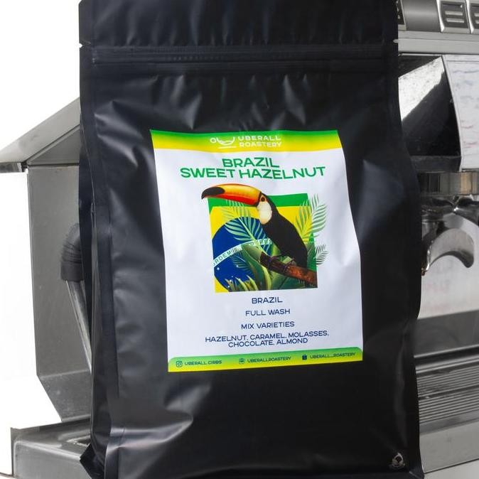 

ready stock Kopi Espresso Arabika Brazil Sweet Hazelnut by Uberall Roastery