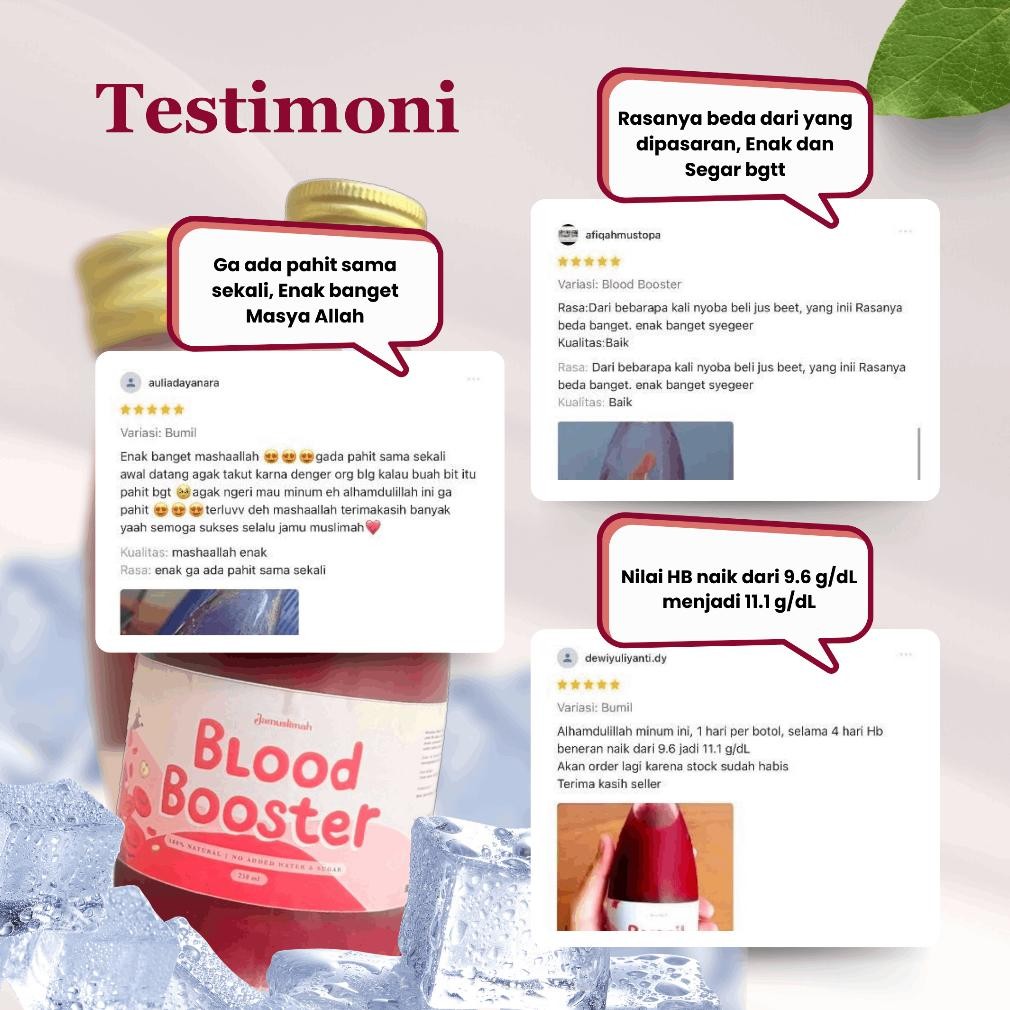 

Penambah Darah Alami Bumil Blood Booster Jus Jamu Jamuslimah Umi sehat