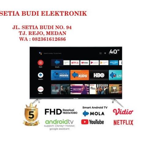 TERBARU - Polytron Smart Android Led TV 40 PLD 40AG9953 / 40AG / 40 inch