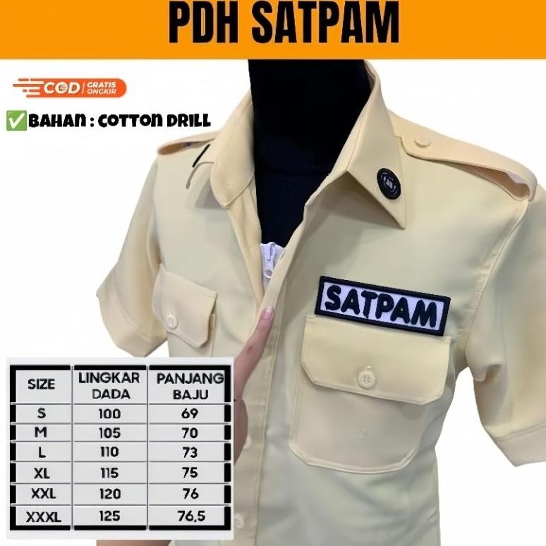 SALE RS COLLECTION || seragam pdh resleting tangan pendek bahan cotton drill Aw89