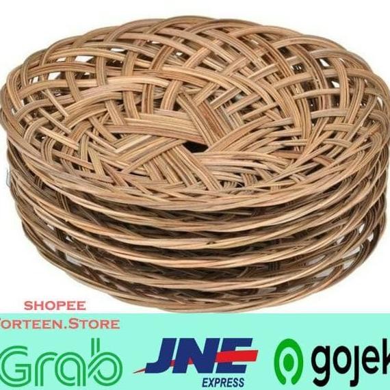 

PAKET HEMAT 50Pcs Piring Lidi Anyaman Piring Rotan Bambu Murah GAM