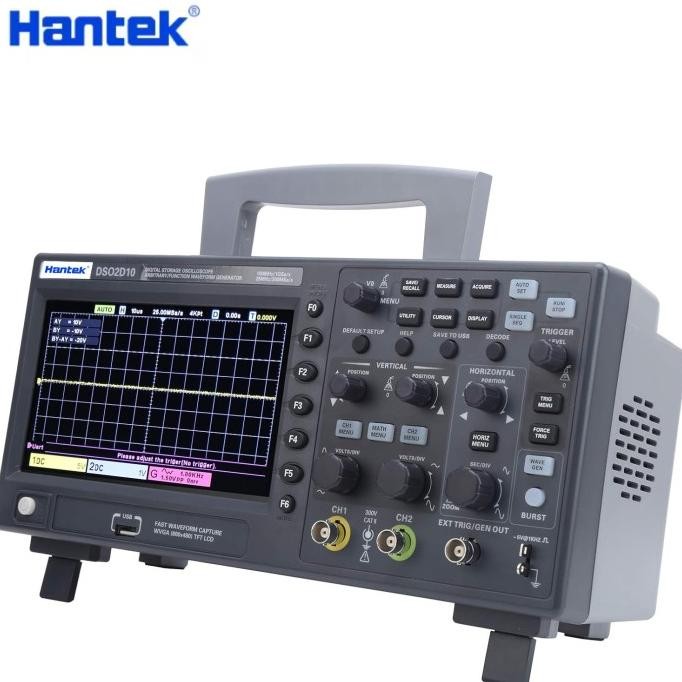Osiloskop Digital 2 Channel Oscilloscope Otomotif Signal Generator 100Mhz - Hantek Dso2D10