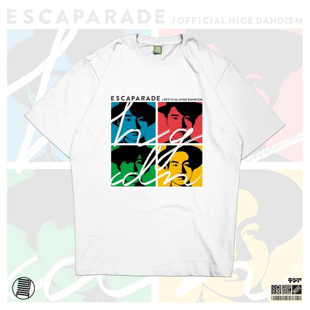 Official Hige Dandism Escaparade Album Kaos Music J Pop J Rock Baju Wibu T-Shirt Jepang DJA CLOTH TE