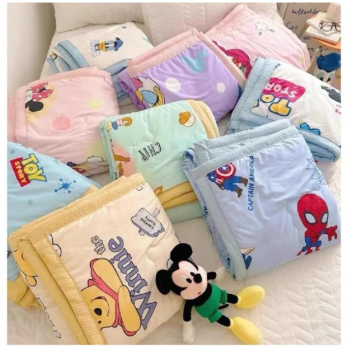 Selimut Anak Katun Selimut Anak Karakter  Disney || Lembut Halus Premium Import || Selimut Anak Kara