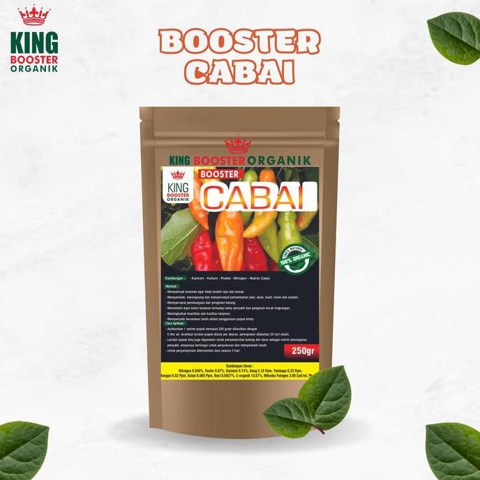 

Terlaris Pupuk Booster Pelebat Buah Cabai | Booster Nutrisi Organik 250 Gram