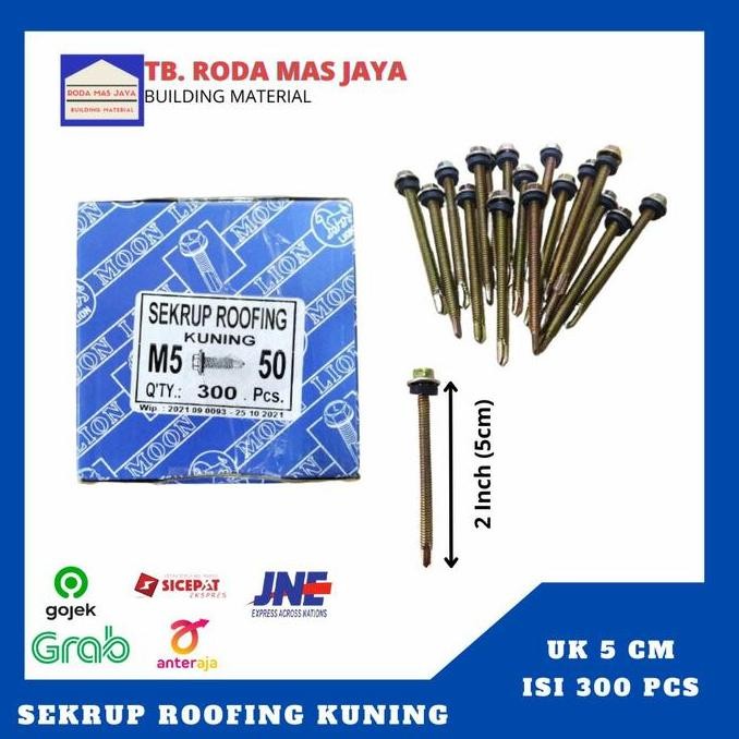 TERBARU - Skrup Roofing/Baut Roofing/Roofing 2 Inch/5cm - 1 Dus Isi 300